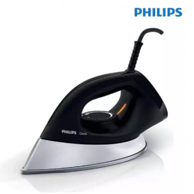 Philips GC185/89 1200 W Dry Iron - Black/Silver